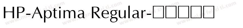HP-Aptima Regular字体转换